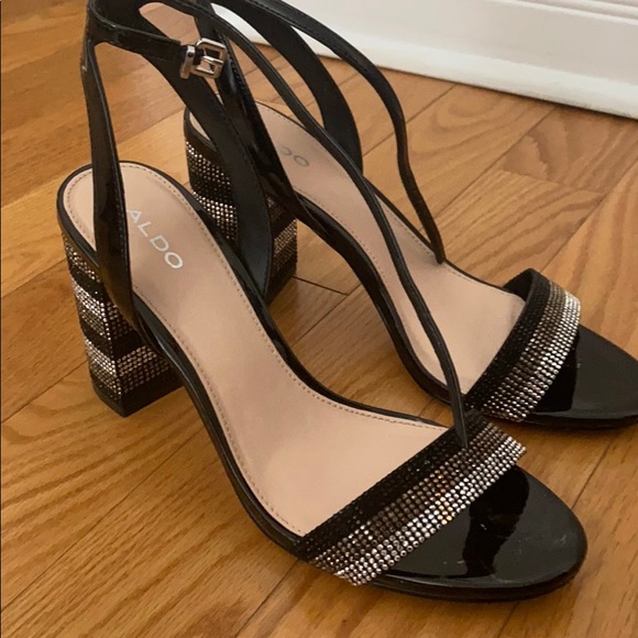 Aldo Sparkle Block Heels Size 9 - Picture 4 of 5